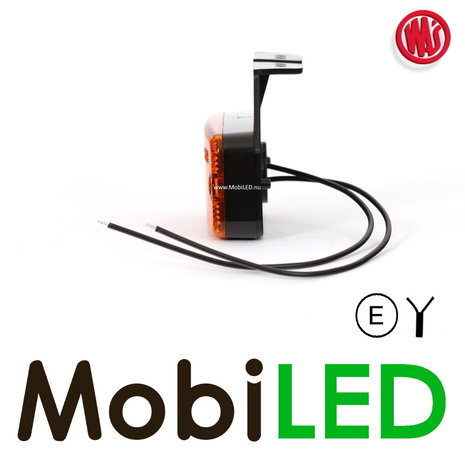 WAS WAS Side marking rectangular with reflector and holder amber E-mark
