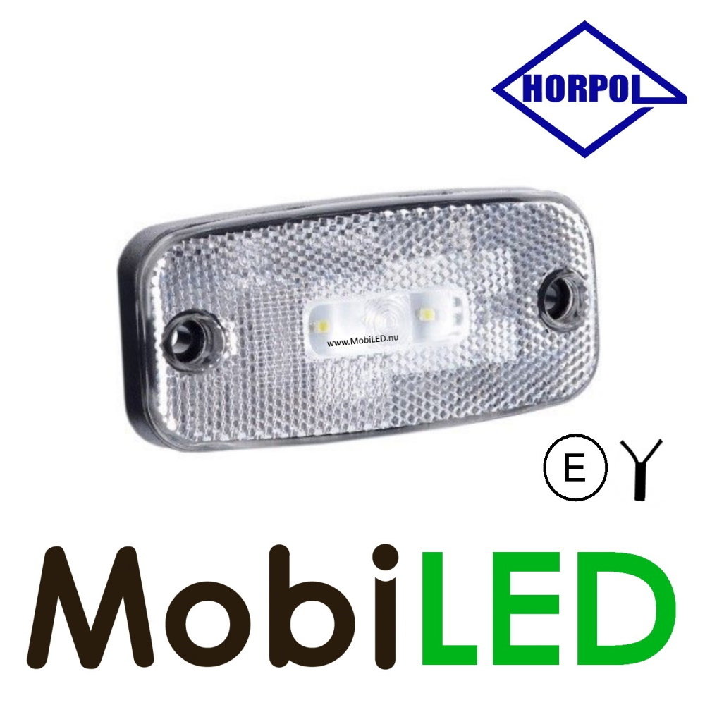 HORPOL Horpol Marker light white with reflector 12-24 volts E-mark