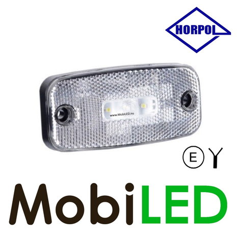 HORPOL Markeringslicht met reflector Wit 12-24 volt E-keur HORPOL Markeringslicht met reflector Wit 12-24 volt E-keur