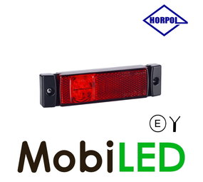 HORPOL Markeringslicht rood rechthoek met reflector
