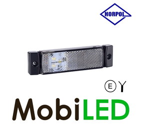 HORPOL Marker light white rectangular with reflector