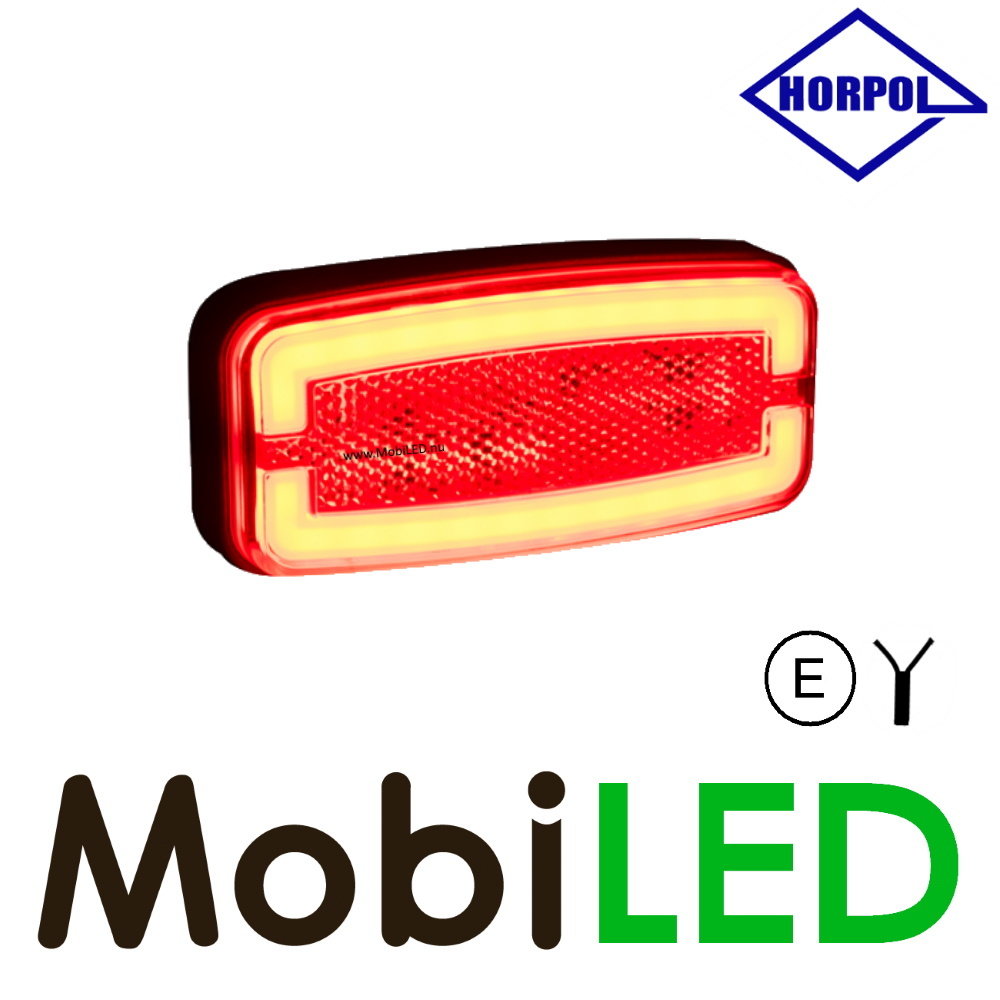 HORPOL Horpol side marking rectangular with neon border red E-mark