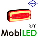 HORPOL Horpol Marquage latéral rouge rectangulaire NEON look E-marque HORPOL Horpol Marquage latéral rouge rectangulaire NEON look E-marque