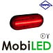 HORPOL Horpol Marquage latéral rouge ovale NEON look E-marque HORPOL Horpol Marquage latéral rouge ovale NEON look E-marque
