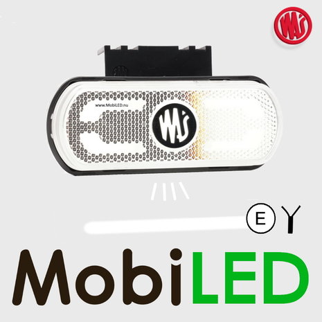 WAS WAS zijmarkering met projectie lijn wit E-keur