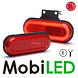 WAS LED zijmarkering "NEON" rond rand rood E-keur WAS LED zijmarkering "NEON" rond rand rood E-keur