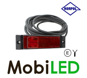 HORPOL Markeringslicht 5m kabel  met reflector Rood 12-24V HORPOL Markeringslicht 5m kabel  met reflector Rood 12-24V