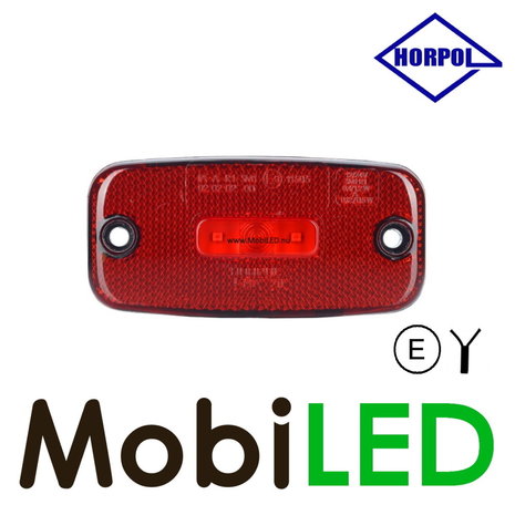 HORPOL Horpol Marker light red with reflector 12-24 volts E-mark HORPOL Horpol Marker light red with reflector 12-24 volts E-mark
