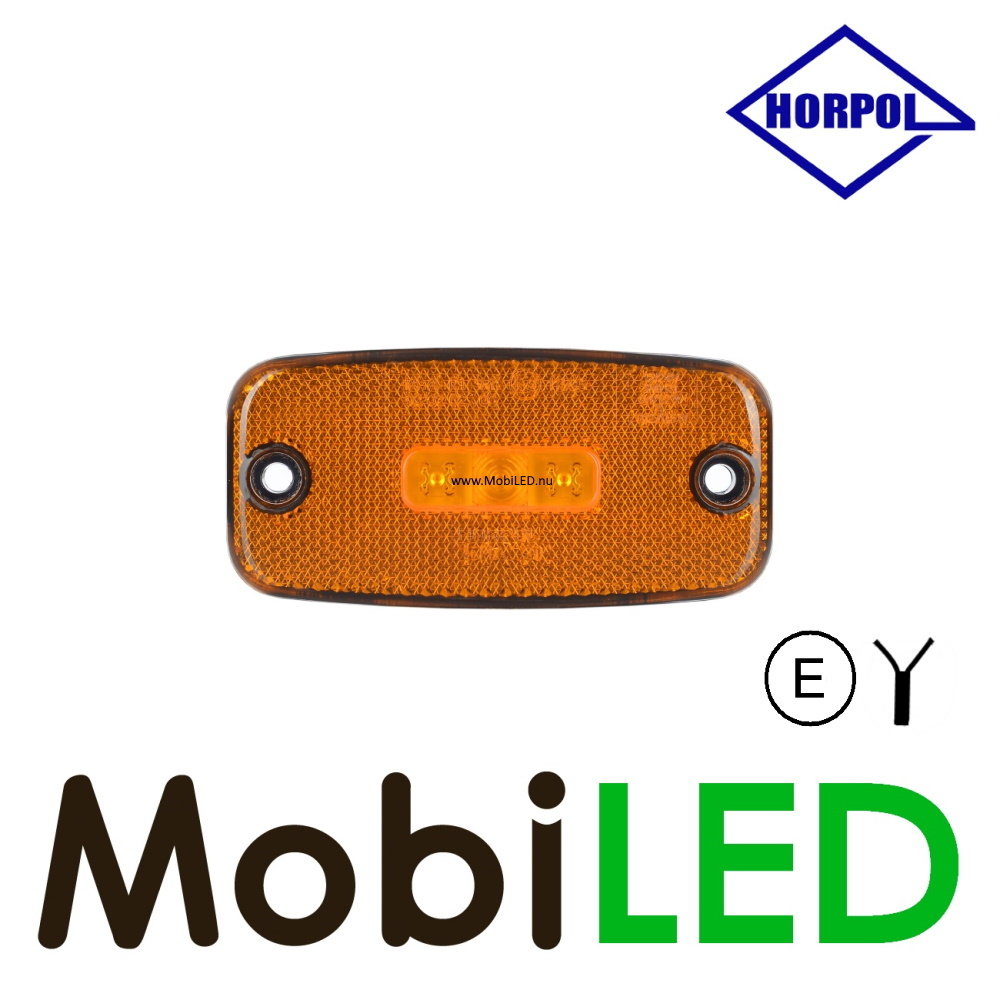 HORPOL Marker light with reflector Amber 12-24 volts E-mark HORPOL Marker light with reflector Amber 12-24 volts E-mark