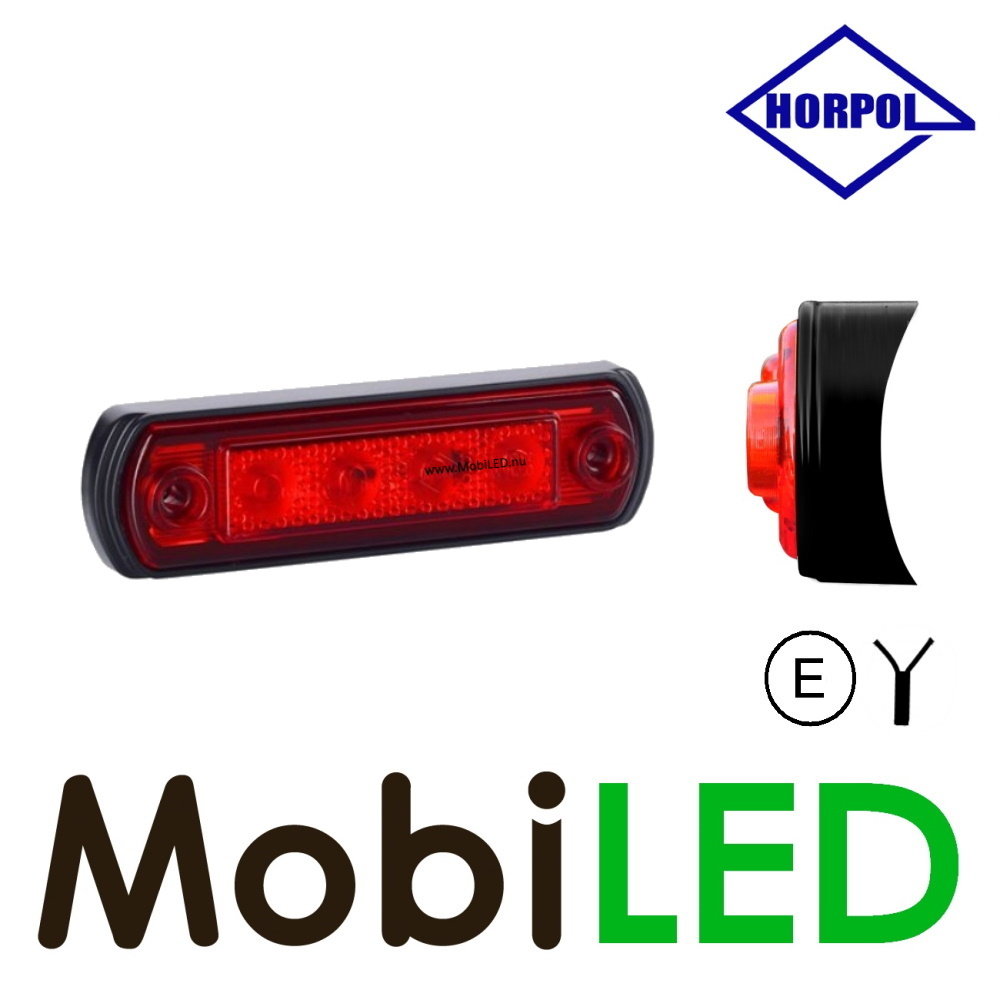 HORPOL Horpol Éclairage de contour Rouge montage rond 12-24 volts E-marque HORPOL Horpol Éclairage de contour Rouge montage rond 12-24 volts E-marque