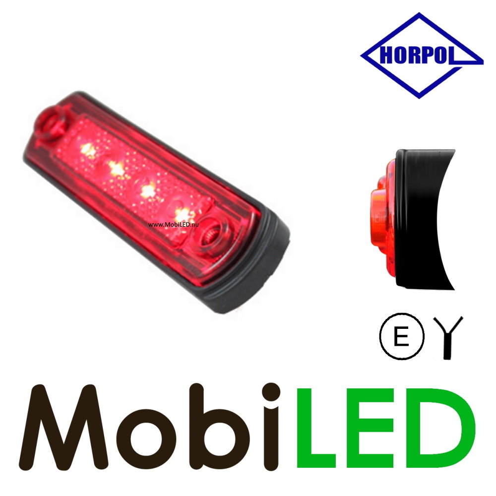 HORPOL Horpol Contour verlichting rood ronde montage 12-24 volt E-keur