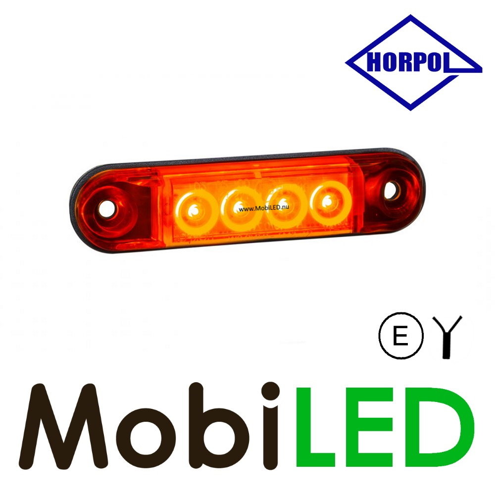 HORPOL Marquage ligne Slim 4 LED Rouge E-marque 12-24 volts