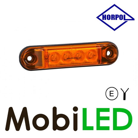 HORPOL Marking Slim line 4 leds Amber 12-24 volts E-mark HORPOL Marking Slim line 4 leds Amber 12-24 volts E-mark