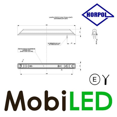 HORPOL Markeringslicht lang wit E-keur