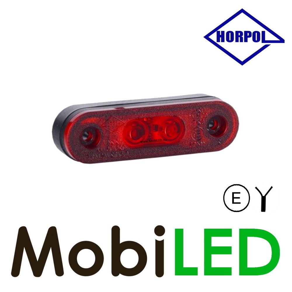 HORPOL Contourverlichting Rood platte/verzonken montage 12-24 volt E-keur