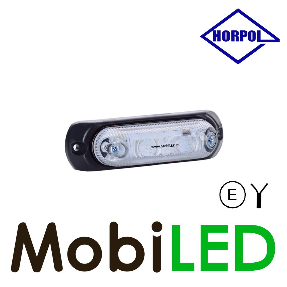 HORPOL Contour lighting White with rubber padding surface mounting 12-24 volts E-mark