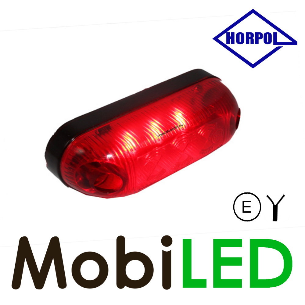 HORPOL Contour lighting Red surface mounting 12-24 volts E-mark
