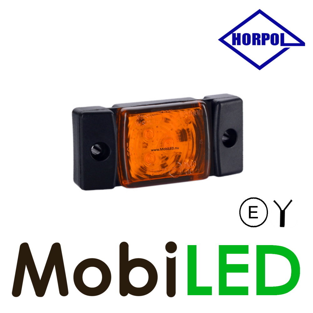 HORPOL Contourverlichting Amber vierkant 12-24 volt E-keur HORPOL Contourverlichting Amber vierkant 12-24 volt E-keur