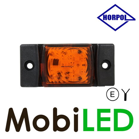 HORPOL Contourverlichting Amber vierkant 12-24 volt E-keur HORPOL Contourverlichting Amber vierkant 12-24 volt E-keur
