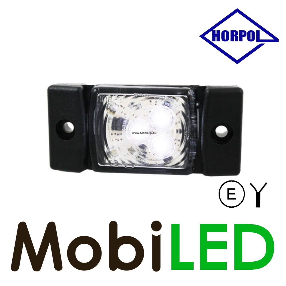 HORPOL Éclairage de contour Blanc  Carré 12-24 volts E-mark HORPOL Éclairage de contour Blanc  Carré 12-24 volts E-mark