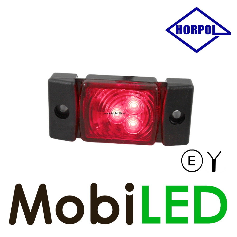 HORPOL Contourverlichting Rood vierkant 12-24 volt E-keur HORPOL Contourverlichting Rood vierkant 12-24 volt E-keur