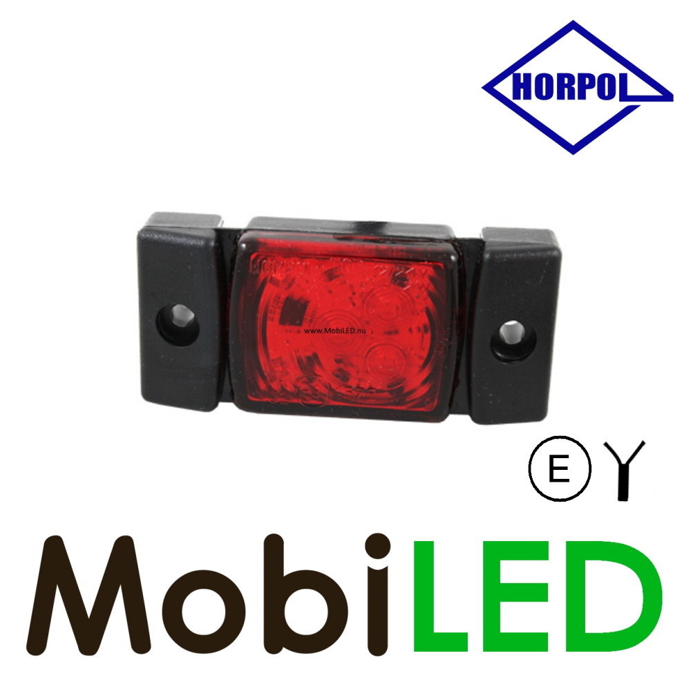 HORPOL Horpol Contour verlichting rood vierkant 12-24 volt E-keur