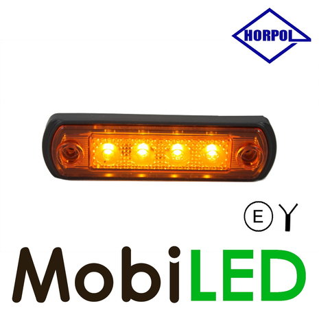 HORPOL Contour lighting Amber flat mounting 12-24 volts E-mark HORPOL Contour lighting Amber flat mounting 12-24 volts E-mark
