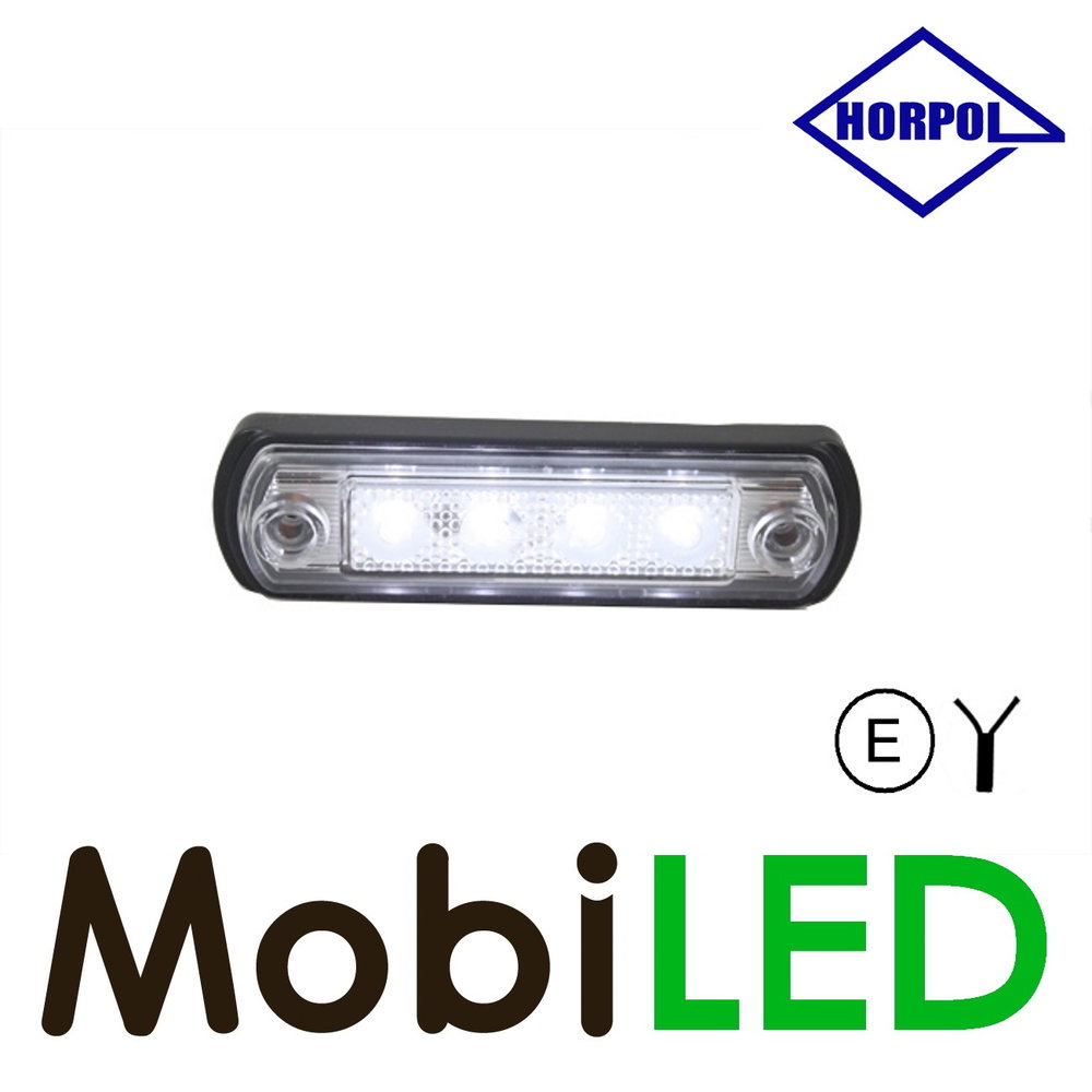 HORPOL Contour lighting White flat mounting 12-24 volts E-mark HORPOL Contour lighting White flat mounting 12-24 volts E-mark