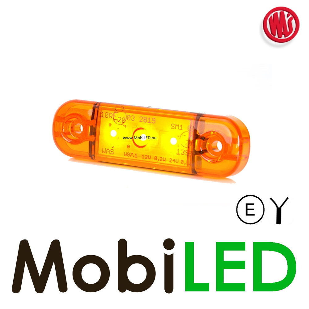 WAS WAS Marquage ligne slim ambre E-marque 12-24 volts WAS WAS Marquage ligne slim ambre E-marque 12-24 volts