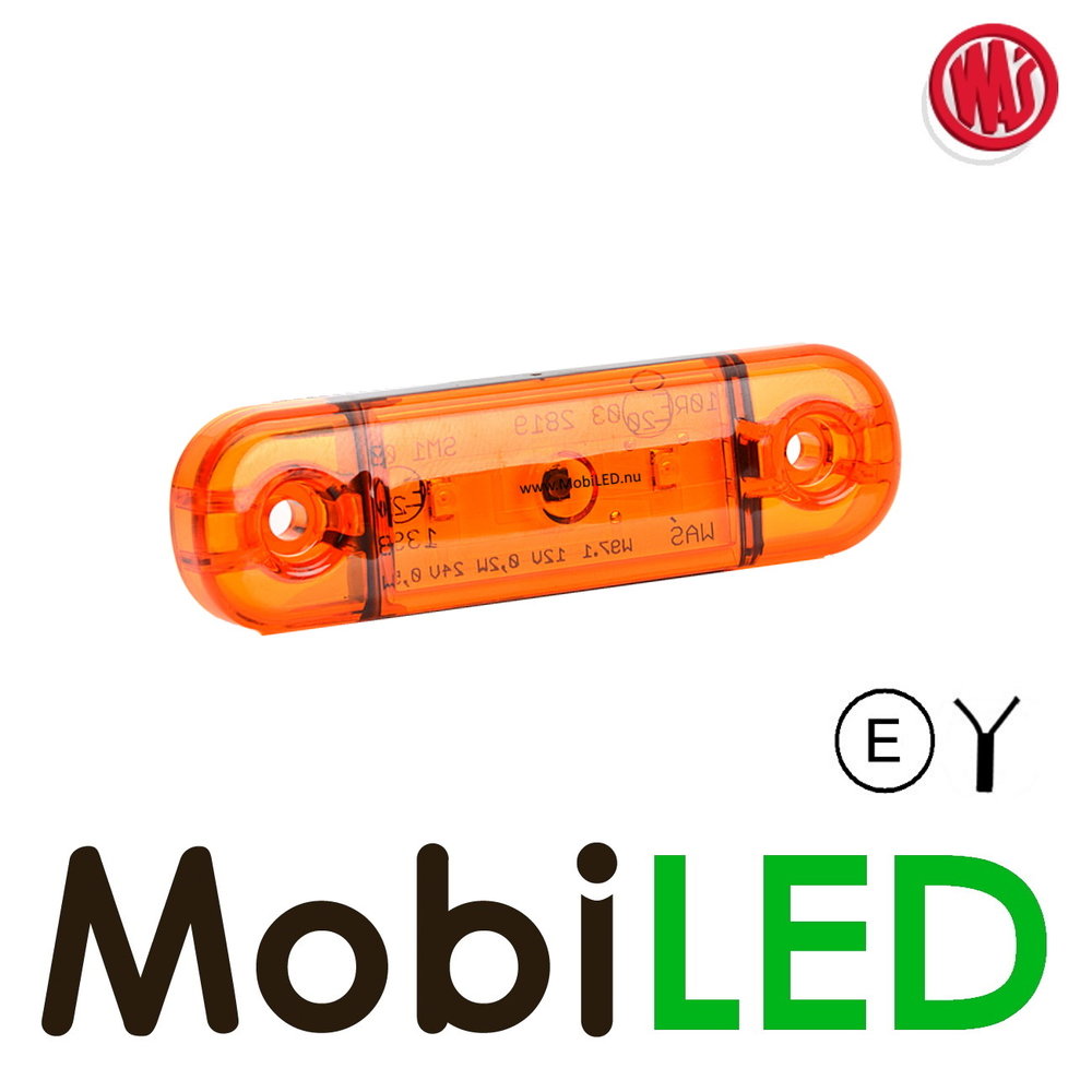 WAS WAS Marking Slim line Amber E-mark 12-24 volts
