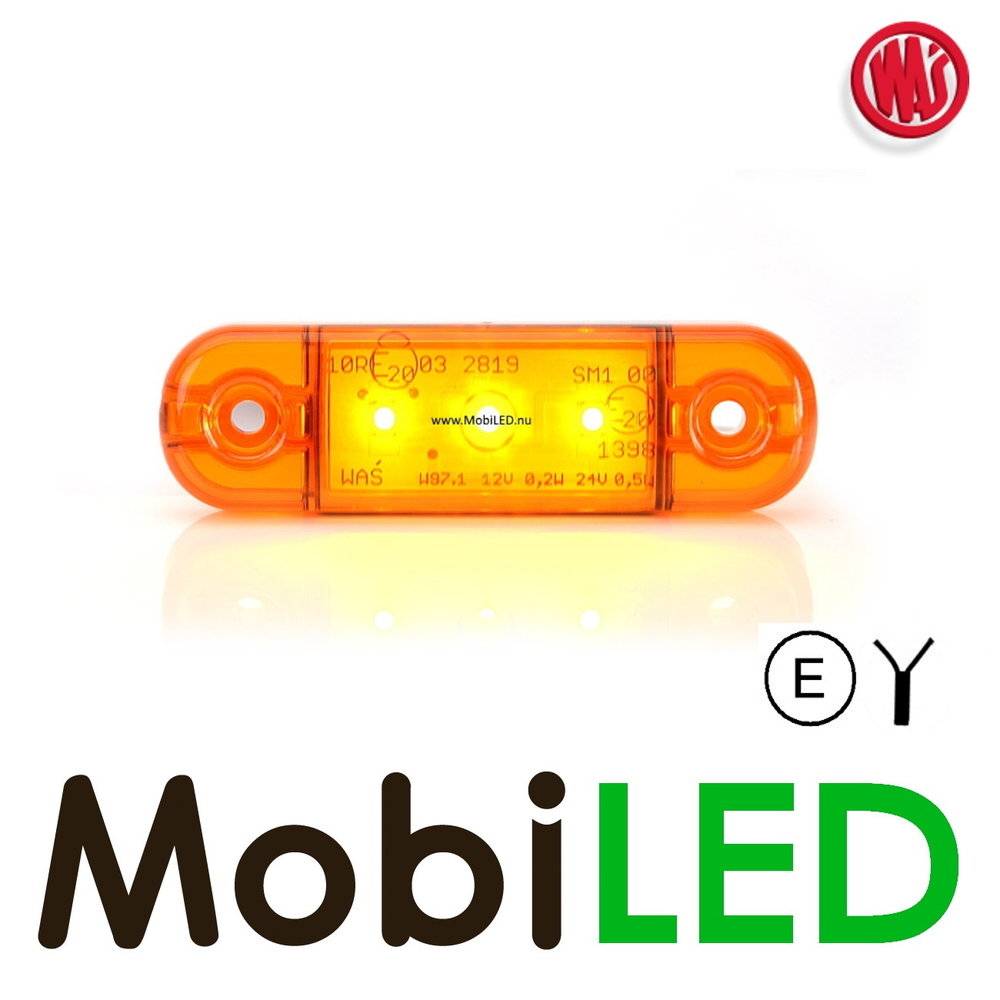 WAS WAS Marquage ligne slim ambre E-marque 12-24 volts WAS WAS Marquage ligne slim ambre E-marque 12-24 volts