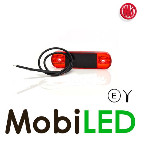 WAS WAS Markering Slim line Rood E-keur 12-24 volt WAS WAS Markering Slim line Rood E-keur 12-24 volt