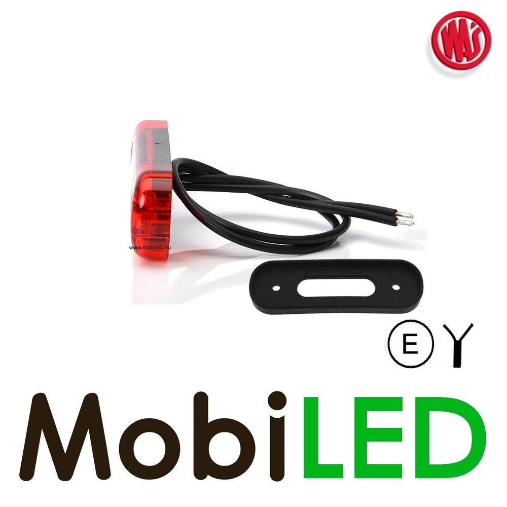 WAS WAS Markering Slim line Rood E-keur 12-24 volt WAS WAS Markering Slim line Rood E-keur 12-24 volt
