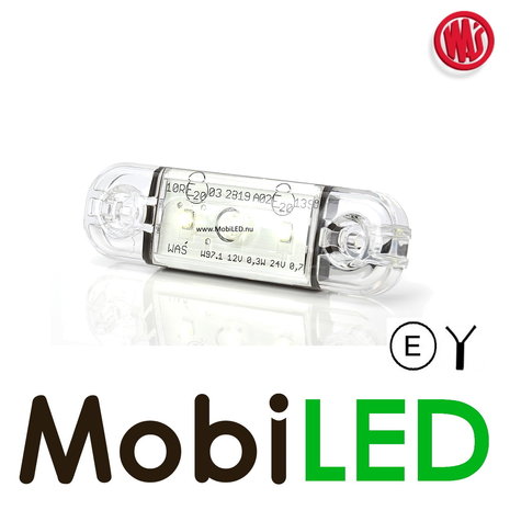 WAS WAS Marking Slim line White E-mark 12-24 volts