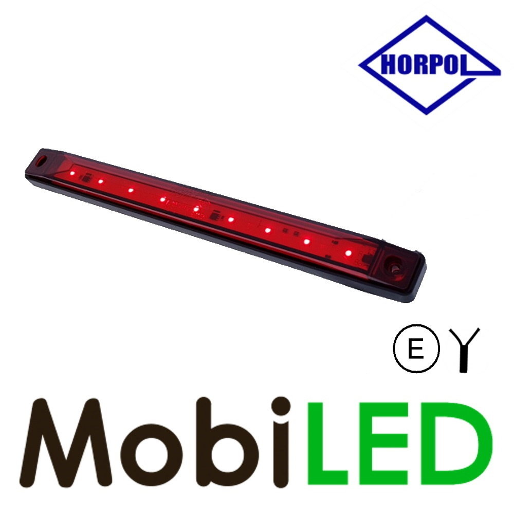 HORPOL Zijmarkering plat extra lang Rood E-keur