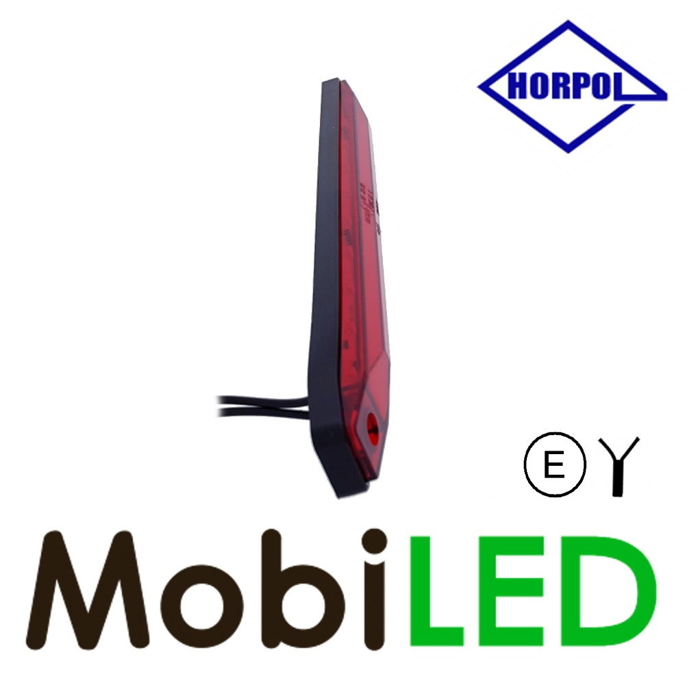 HORPOL Side marking flat extra long Red E-mark HORPOL Side marking flat extra long Red E-mark