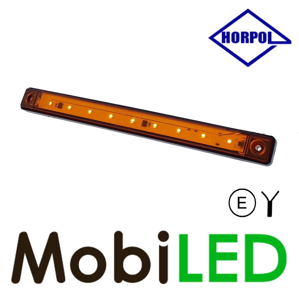 HORPOL Zijmarkering plat extra lang Amber E-keur
