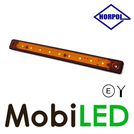 HORPOL Zijmarkering plat extra lang Amber E-keur