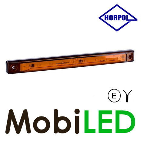 HORPOL Zijmarkering plat extra lang Amber E-keur