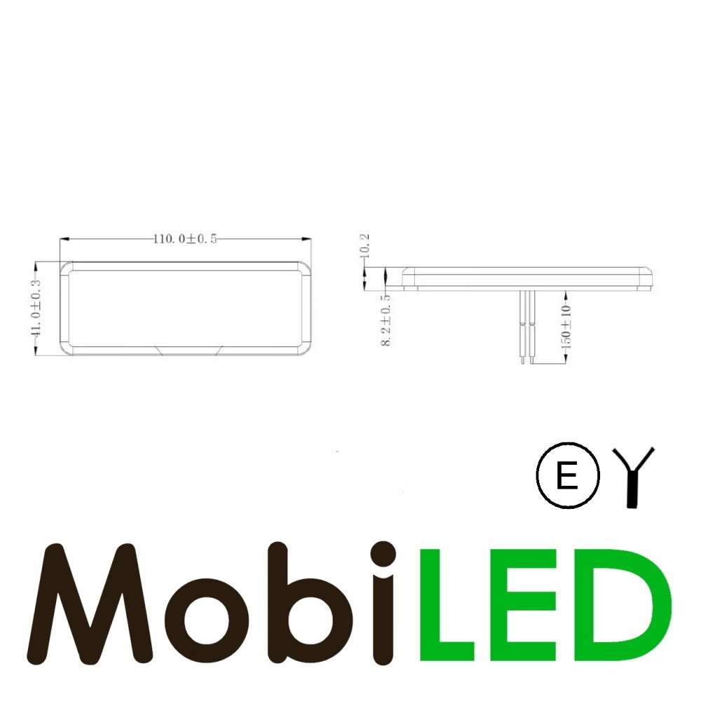 Zijmarkering amber met reflector E-keur
