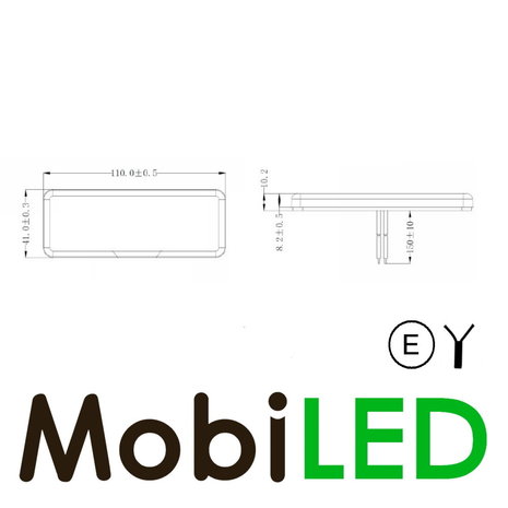 Marquage latéral ambre avec réflecteur E-marque