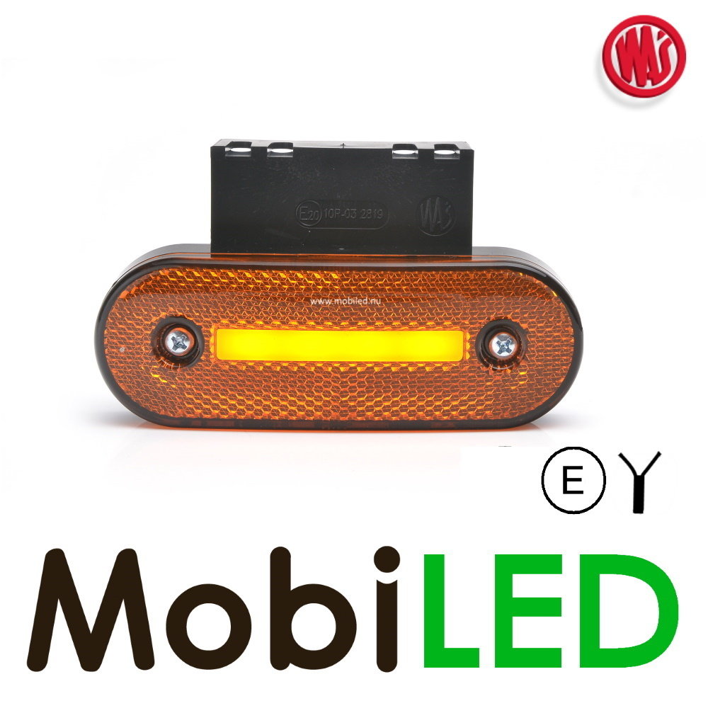 WAS WAS Side marking 1x stripe rounded corners amber NEON look E-mark