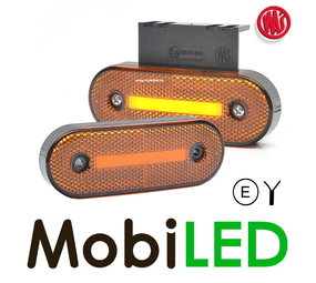 WAS Side marking 1x stripe rounded corners amber NEON look