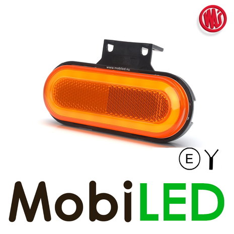 WAS WAS Zijmarkering ronde hoeken amber NEON look E-keur
