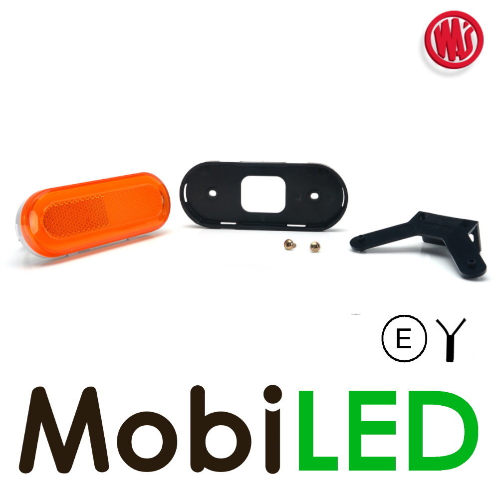 WAS WAS Side marking edge round corners amber NEON look E-mark WAS WAS Side marking edge round corners amber NEON look E-mark