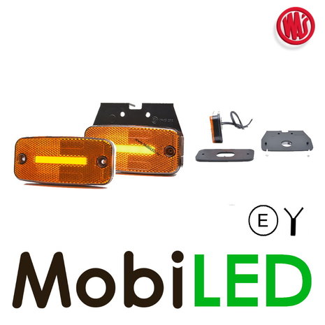 WAS WAS Marquage latéral 1x rayure amber rectangulaire look NEON E-marque WAS WAS Marquage latéral 1x rayure amber rectangulaire look NEON E-marque