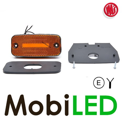 WAS WAS Marquage latéral 1x rayure rectangulair amber NEON look E-marque