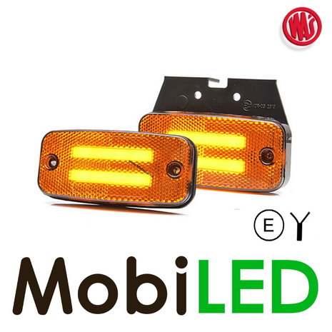 WAS WAS Marquage latérale 2x rayure rectangulair ambre NEON look E-marque