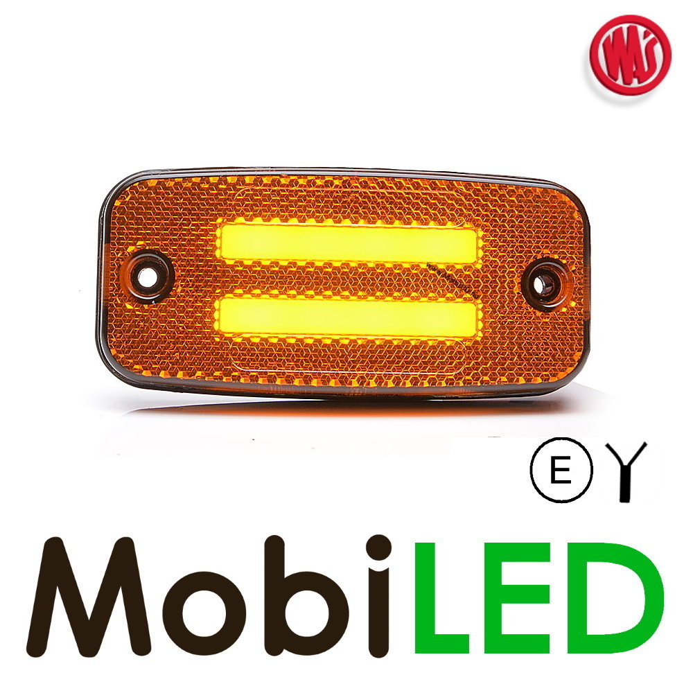 WAS WAS Side marking 2x stripe rectangular amber NEON look E-mark