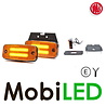 WAS WAS Side marking 2x stripe amber rectangular NEON look E-mark WAS WAS Side marking 2x stripe amber rectangular NEON look E-mark